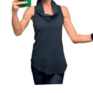 Banana Republic Women’s Navy Blue Racerback Tank with Cowl Neck - Size XS